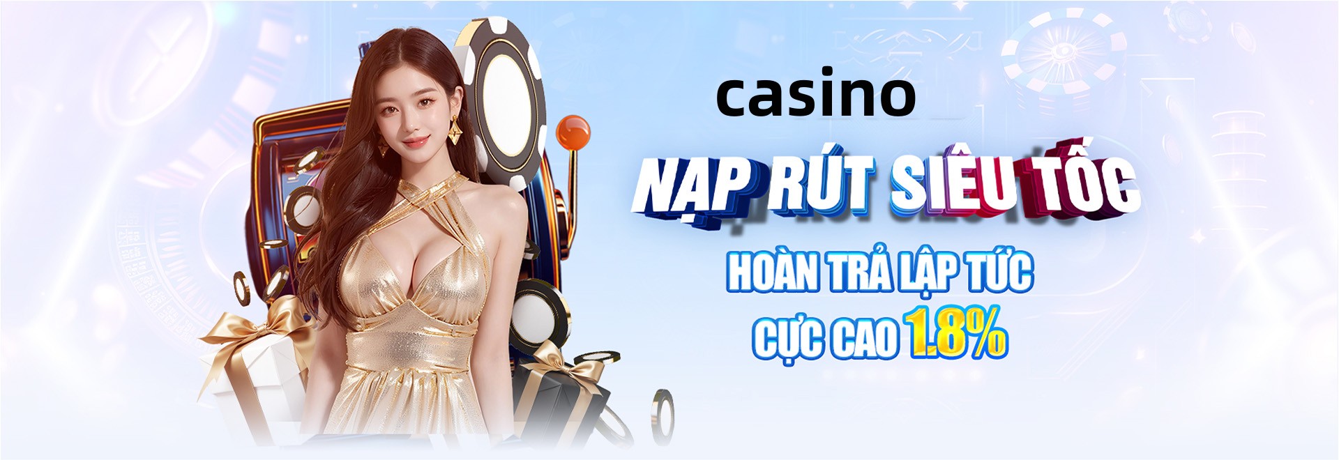 Hình ảnh quảng cáo của okfun hiển thị nền tảng và các lợi ích