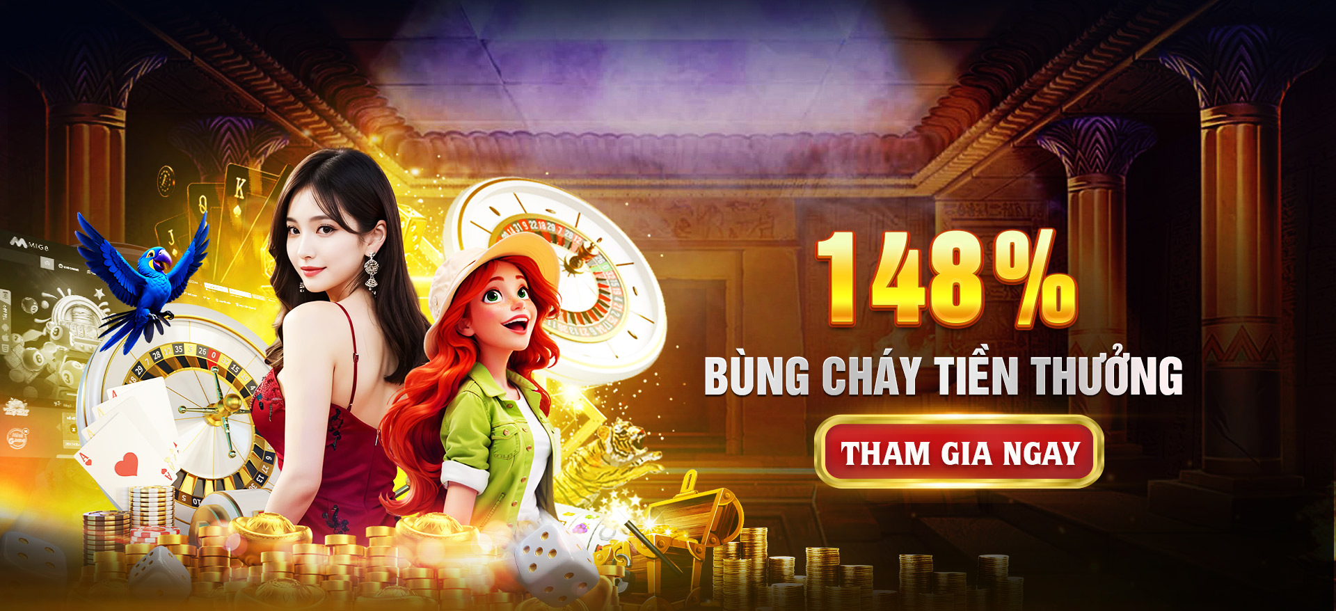 Hình ảnh quảng cáo của okfun hiển thị nền tảng và các lợi ích