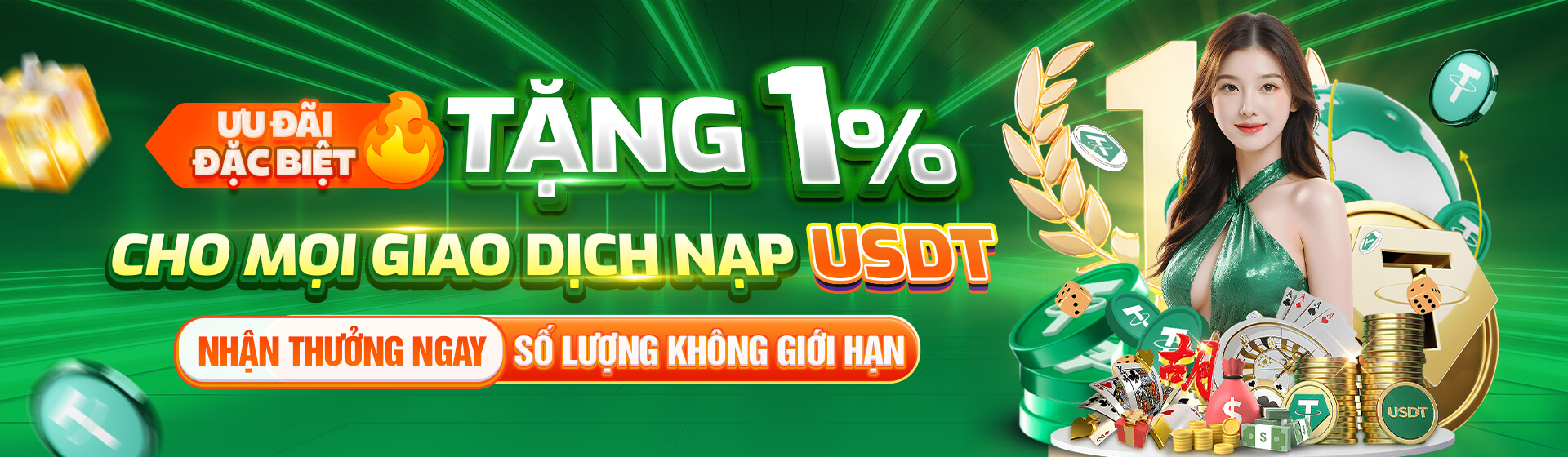 Hình ảnh quảng cáo của okfun hiển thị nền tảng và các lợi ích