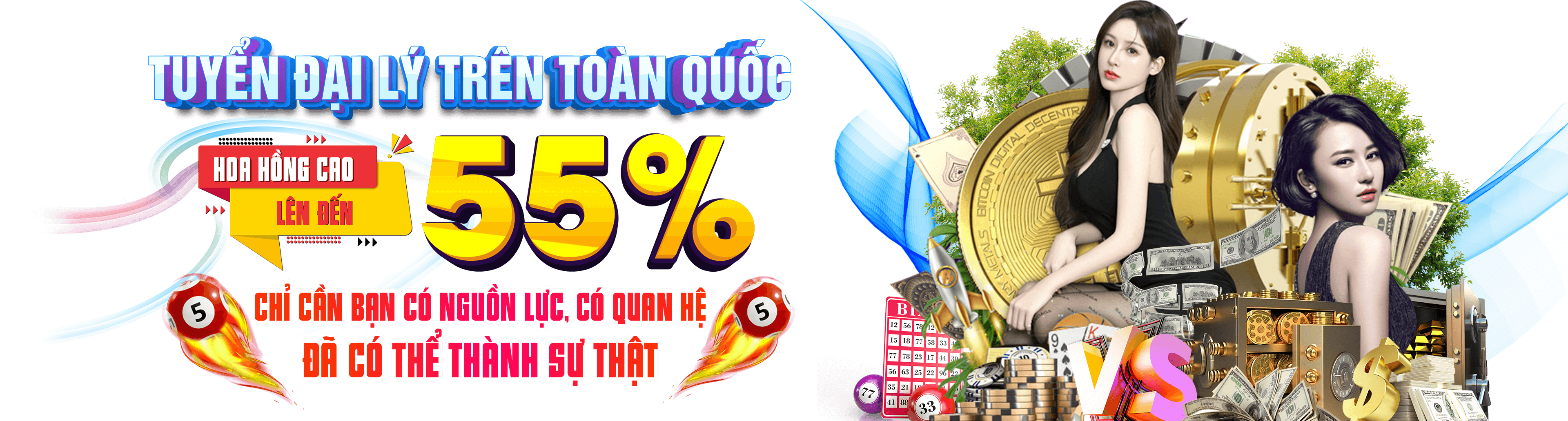 Hình ảnh quảng cáo của okfun hiển thị nền tảng và các lợi ích