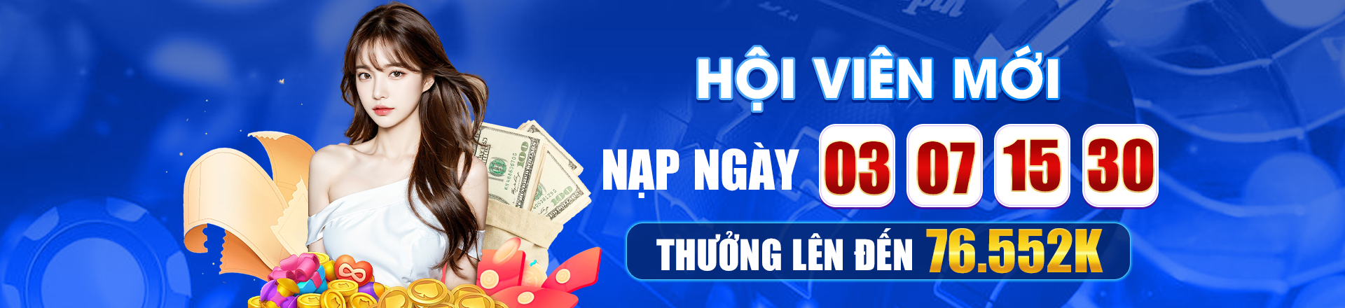 Hình ảnh quảng cáo của okfun hiển thị nền tảng và các lợi ích