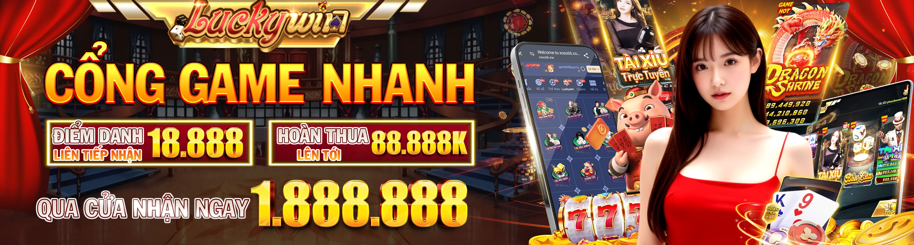 Hình ảnh quảng cáo của okfun hiển thị nền tảng và các lợi ích