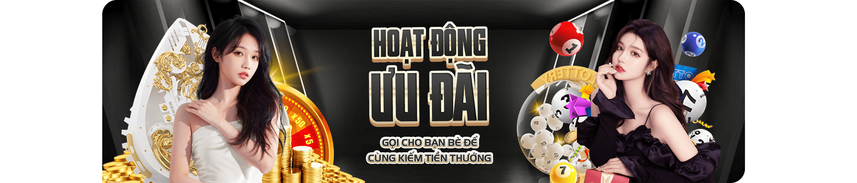Hình ảnh quảng cáo của okfun hiển thị nền tảng và các lợi ích